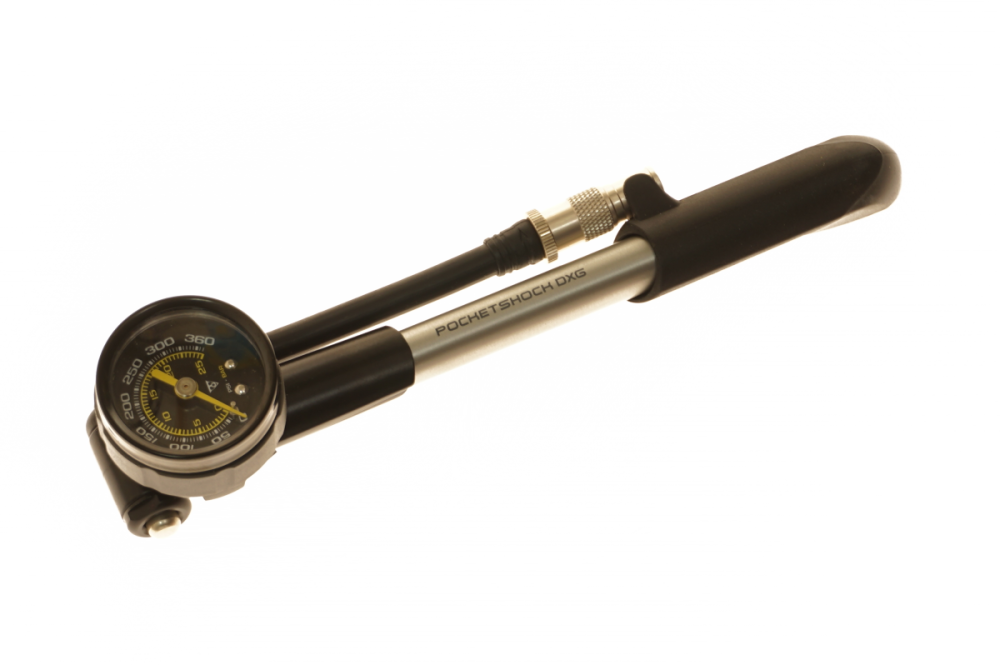 Topeak Dämpferpumpe PocketShock DXG mit Manometer 24.8bar 175g