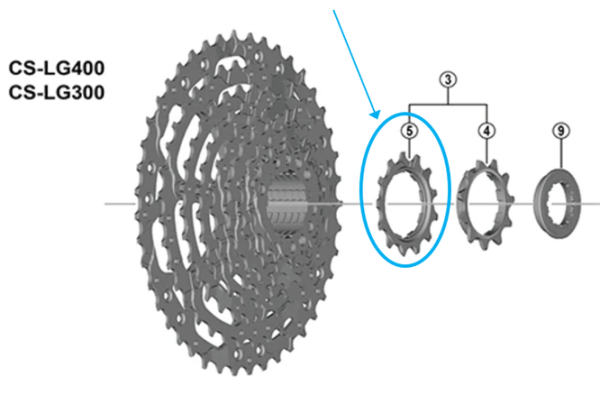 Shimano Zahnkranz CS-LG400 13 Zähne