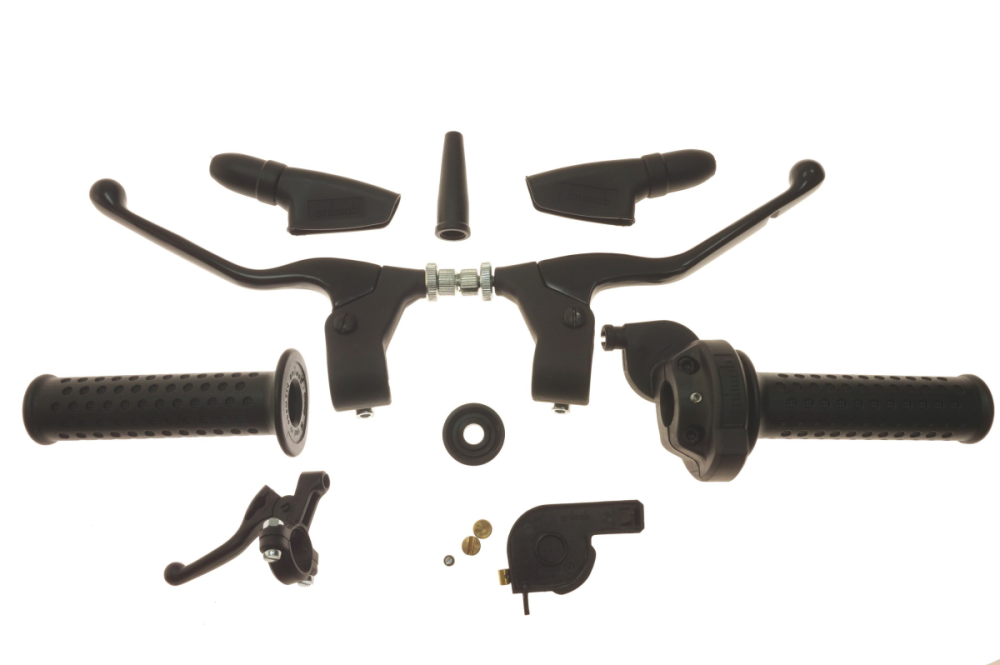 Domino Commandos Kurzgasdrehgriff-Set mit Bremsgriffen und Dekohebel
