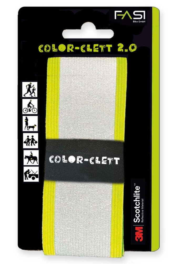 FASI Klett-Binde Reflektorband 2.0 neongelb silber