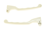 Domino Bremshebel-Set links + rechts Piaggio Ciao / SI Alu weiss